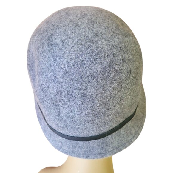 Calvin Klein Gray 100% Wool Cloche Bucket Hat OS - Picture 6 of 8
